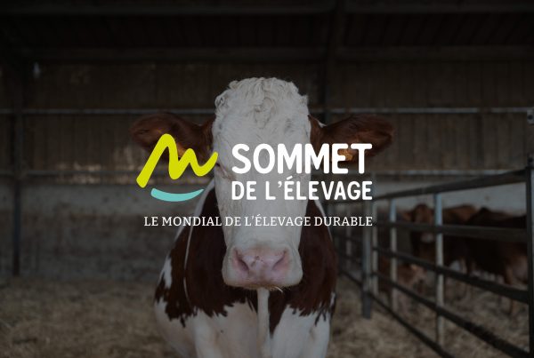 événement-sommet de l'élevage Auvergne Clermont-fd photo d'une vache avec le logo sommet de l'élevage
